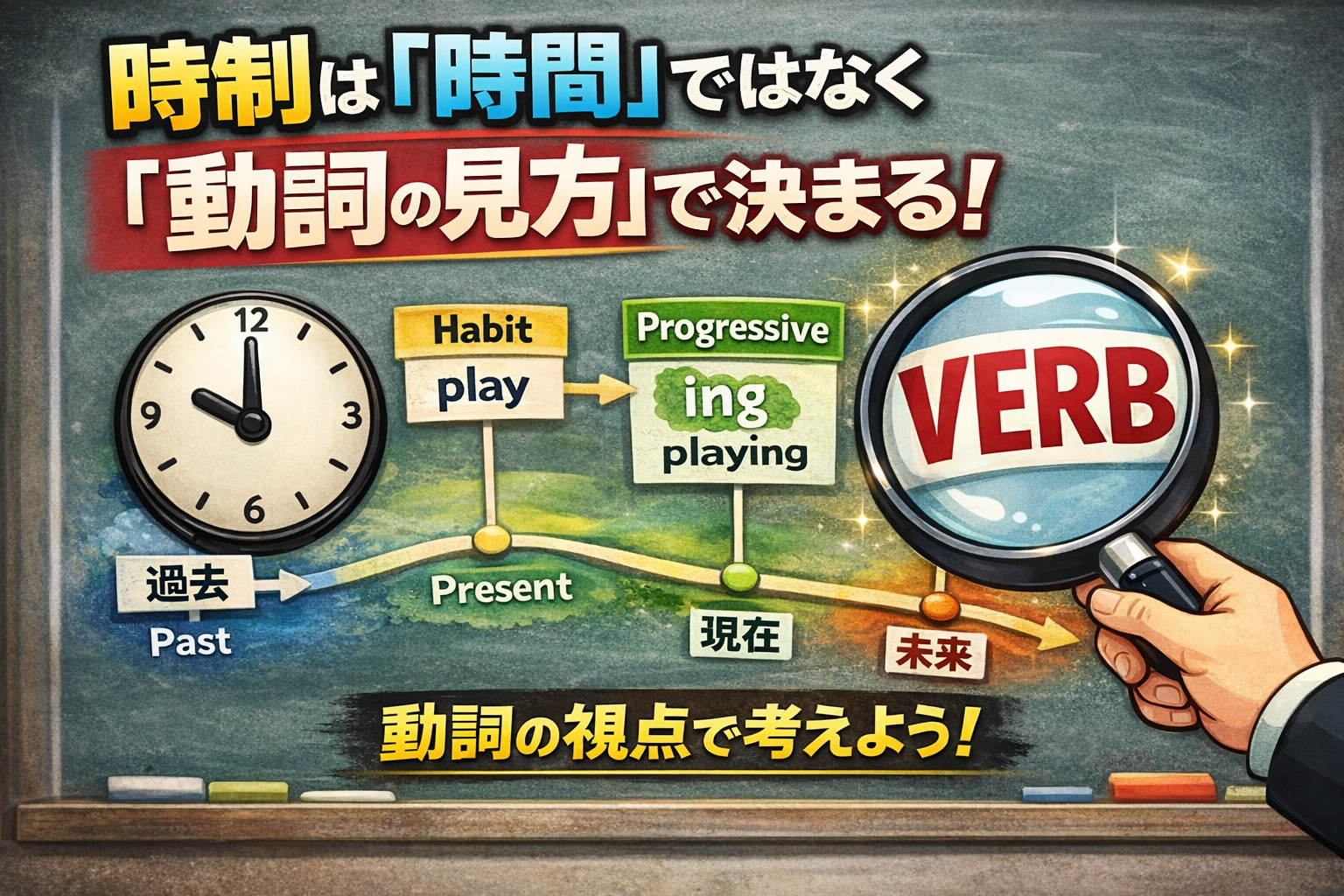 時制は「時間」ではなく「動詞の見方」で決まる