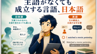 主語がなくても成立する言語、日本語