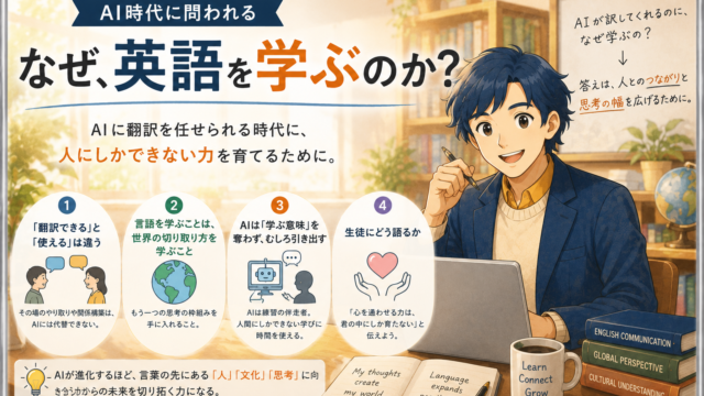 生成AI時代に、英語を学ぶ意味はどう変わるか ― 「翻訳できるのに、なぜ学ぶのか」への現場からの答え