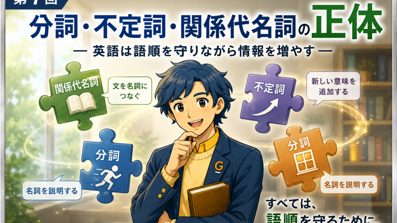 分詞・不定詞・関係代名詞の正体